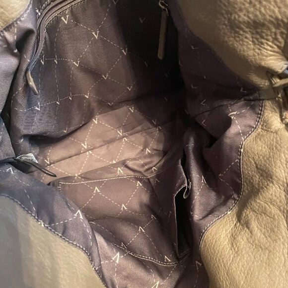 Nella Leather and Suede Hobo Bag Vince Camuto, Mink color - Picture 14 of 16